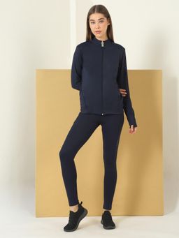 Sweet Dreams - Women Solid Tracksuit Navy Blue
