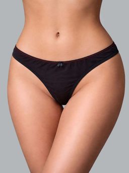 Mod & Shy - Women Solid Black Thong