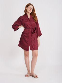 Noite Luxe - Velvet Heart Women Luxury Lounge Robe Soft Satin Nightwear