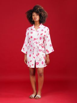 Noite Luxe - Kiss Kiss Women Silk Satin Premium Robe Nightwear