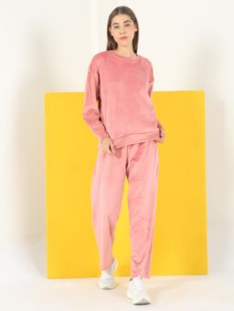Sweet Dreams - Womens Solid Tracksuit Pink