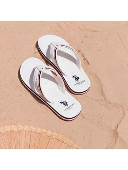 U.S. POLO ASSN. - White Nesta 3.0 Stylish Sliders Flip Flops for Men