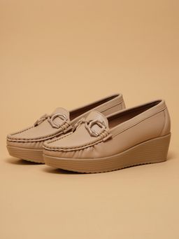 ERIDANI - Anna Beige Classic Loafers