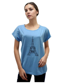 VIEVIANA - Womens Blue Plus Size T-Shirt