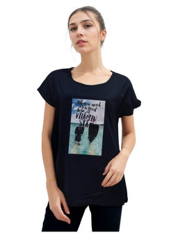 VIEVIANA - Womens Navy Blue Plus Size T-Shirt