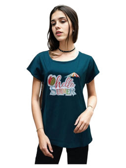 VIEVIANA - Womens Teal Plus Size T-Shirt
