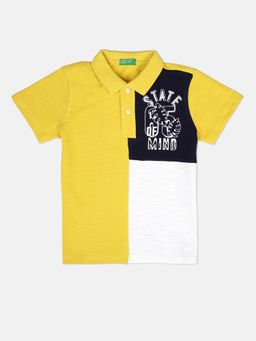 United Colors of Benetton - Boys Multi-color Printed Polo T-Shirt