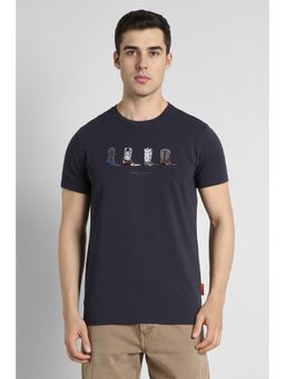 Simon Carter - Navy Blue Graphic Print T-Shirt
