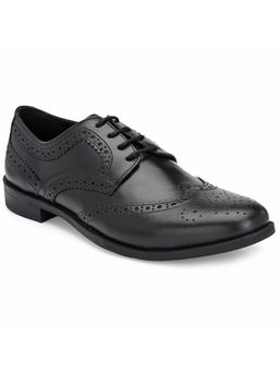 CARLO ROMANO - Burnish Leather Black Lace Up Formal Brogue Shoes
