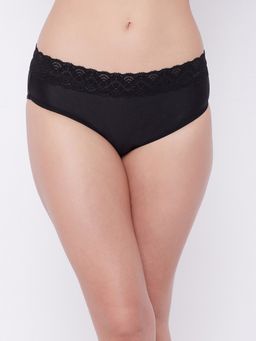 Secrets By ZeroKaata - Women Black Solid Lace Hipster Briefs
