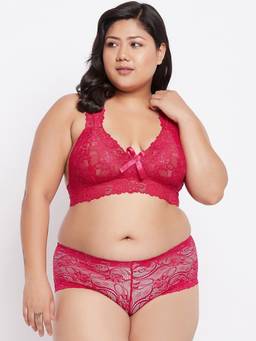 Secrets By ZeroKaata - Plus Size Women Lace Lingerie Set