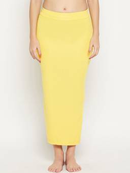 Secrets By ZeroKaata - Women Solid Seamless Saree Petticoat - Yellow