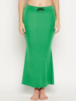 Secrets By ZeroKaata - Women Solid Mermaid Fit Saree Petticoat - Green