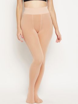 Secrets By ZeroKaata - Solid Skin Opaque Pantyhose Stockings For Women - Nude