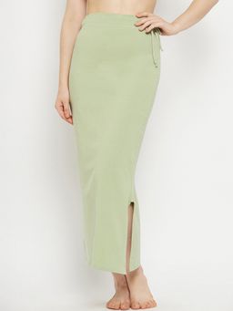 Secrets By ZeroKaata - Women Solid Seamless Saree Petticoat - Green