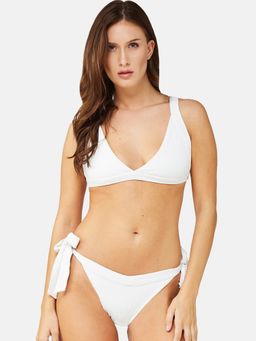 Secrets By ZeroKaata - Women Stretchable Ribbed Swim Bikini Set