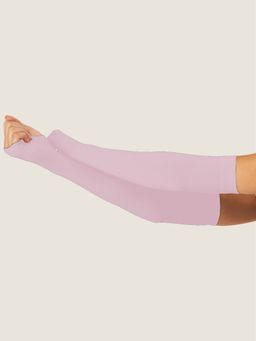 Secrets By ZeroKaata - Unisex Solid Uv Protection Arm Sleeves Gloves Pink