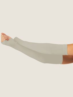 Secrets By ZeroKaata - Unisex Solid Uv Protection Arm Sleeves Gloves Grey
