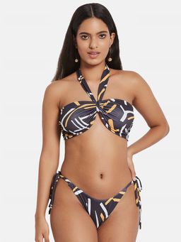 Secrets By ZeroKaata - Women Printed Halter Beachwear Swim Bikini (Set of 2)