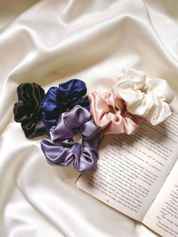 Mueras - Satin Silk Scrunchies Multi-Color (Pack of 5)