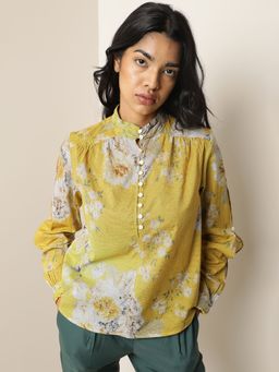RAREISM - Printed Morgan Yellow Top