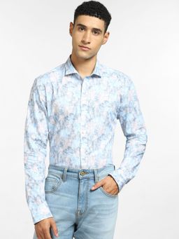 Jack & Jones - Light Brown Floral Full Sleeves Shirt