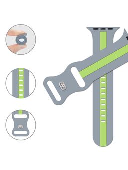 GRIPP - 45-49Mm Tutone Watch Strap - Grey and Green