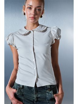 Bonkers Corner - Off White Button Up Top