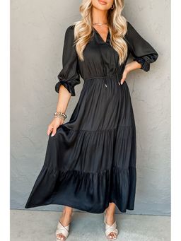 Errabelly - Black Flounced Tiered Dress