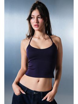 Bonkers Corner - Navy Blue Halter Neck Top