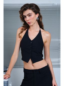 Bonkers Corner - Navy Blue Pinstripe Sculpt Vest