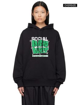 MISCHIEF MONKEY - Black Oversized Hoodie