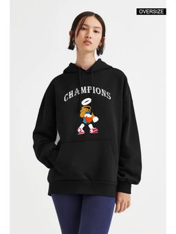 MISCHIEF MONKEY - Black Oversized Hoodie