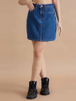 TARAMA - Classic Blue Denim Mini Skirt