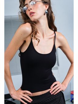 Bonkers Corner - Black Modal Strappy Top