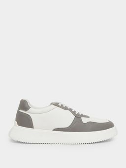 Styli - Men Grey Color Block Elevated EVA Sole Sneakers