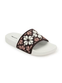 Red Tape - Women Floral Print Maroon Sliders
