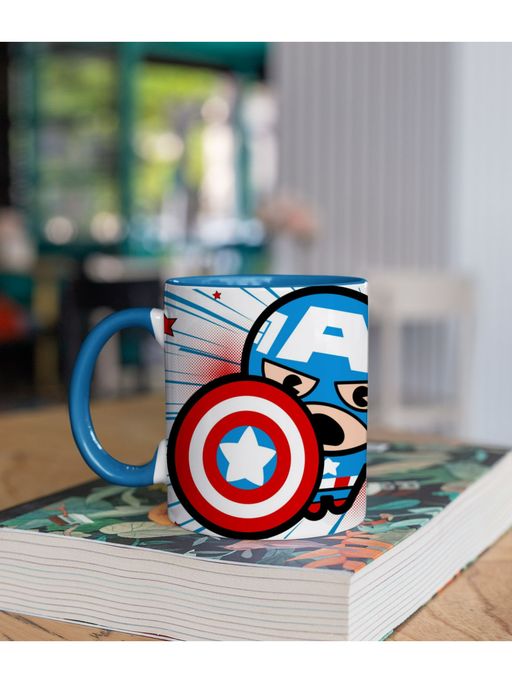 Buy Macmerise Captain America Kawaii Pattern Milk, Tea, Coffee Mug 330ml  Online