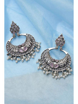 Biba - Light Purple Oxidised Chandbalis