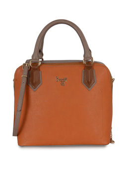 Baggit - Cubical Y G Z Tan Small Bowling Handbag