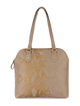 Baggit - Swanky Y G Z Beige Large Bowling Handbag
