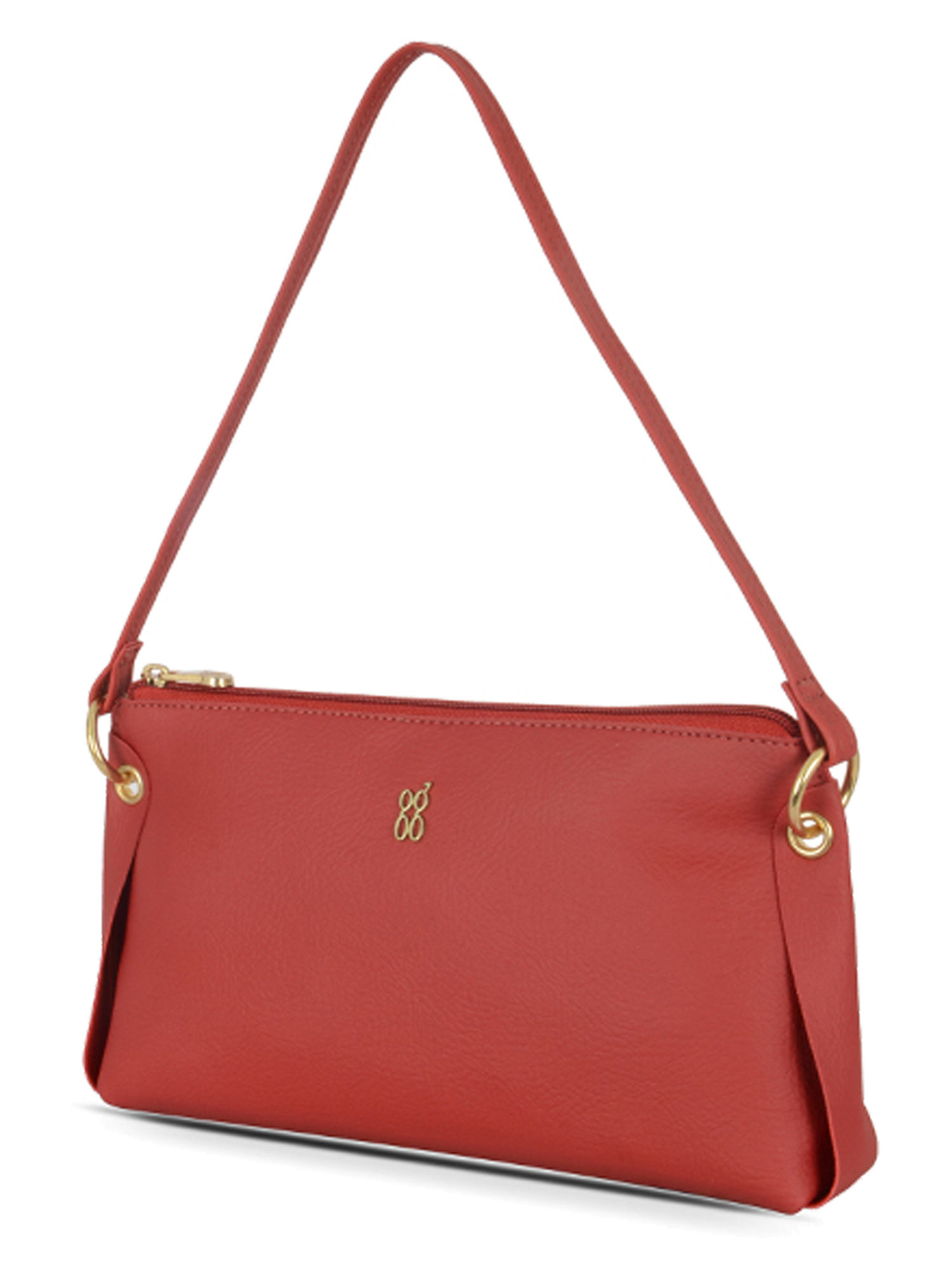 baggit red solid sling bag