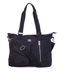 Bahama - CRINKLE Black Color Nylon Material Soft Medium Size Shoulder Bag - FH-1907033001