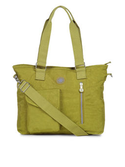 Bahama - CRINKLE Dark Yellow Color Nylon Material Soft Medium Size Shoulder Bag - FH-1907033004