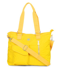 Bahama - CRINKLE Yellow Color Nylon Material Soft Medium Size Shoulder Bag - FH-1907033008