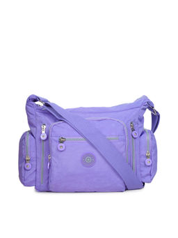 Bahama - CRINKLE Light Purple Color Nylon Material Soft Medium Size Shoulder Bag - FH-1946031006