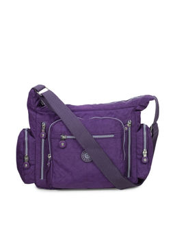 Bahama - CRINKLE Purple Color Nylon Material Soft Medium Size Shoulder Bag - FH-1946031007