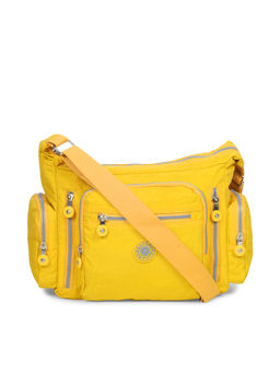 Bahama - CRINKLE Yellow Color Nylon Material Soft Medium Size Shoulder Bag - FH-1946031008
