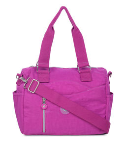 Bahama - CRINKLE Dark Red Color Nylon Material Soft Medium Size Shoulder Bag - FH-20110031003