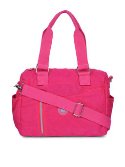 Bahama - CRINKLE Fuchsia Red Color Nylon Material Soft Medium Size Shoulder Bag - FH-20110031005